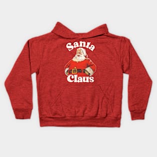 Vintage Jolly Santa Claus Kids Hoodie